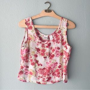 Emma James | Petite Vintage 90s Y2K Sheer Floral Tank Top